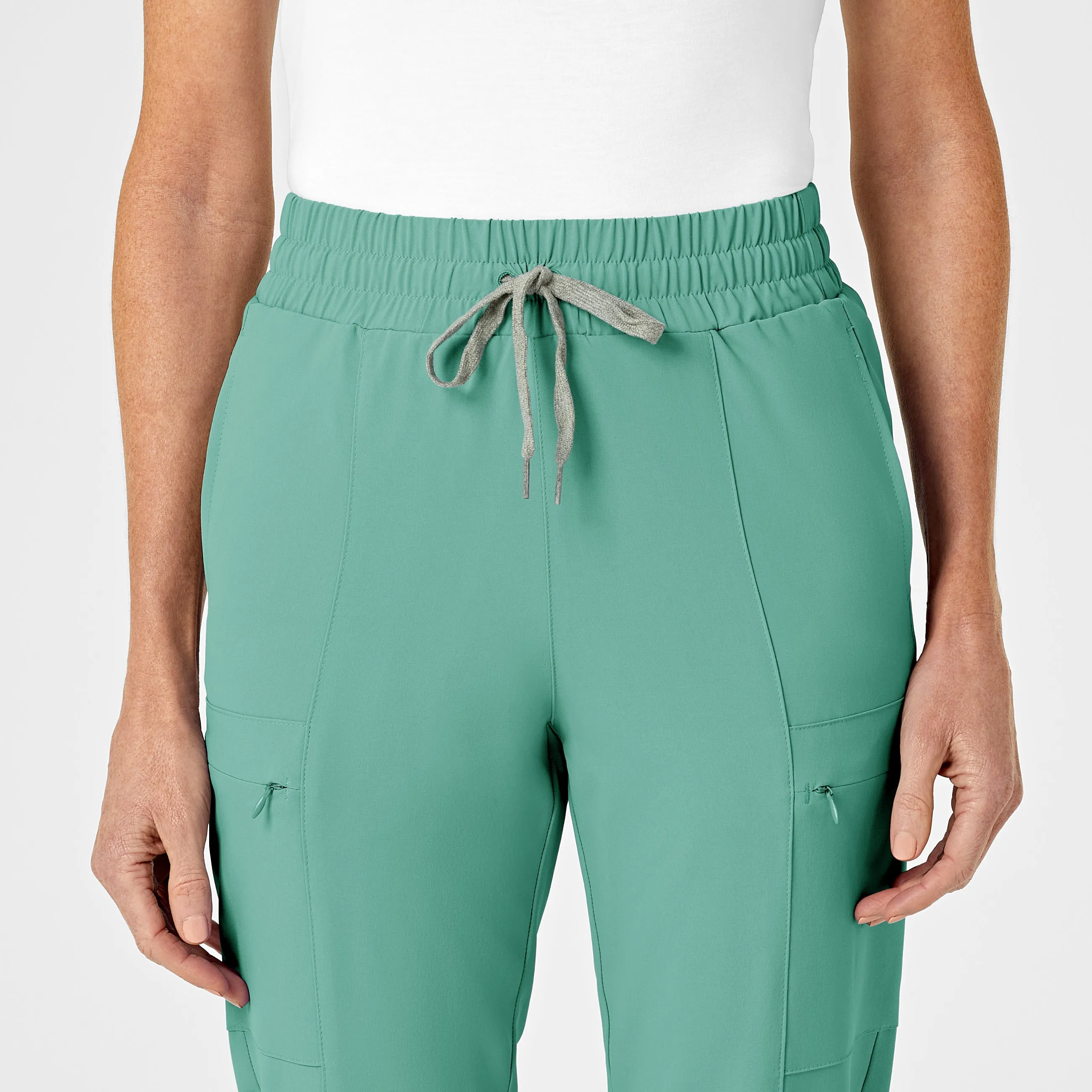 RENEW Women's High Waist Slim Leg Scrub Pant - Turquoise