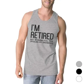 Retired Grandkids Mens Unique Comfortable Graphic Sleeveless Top