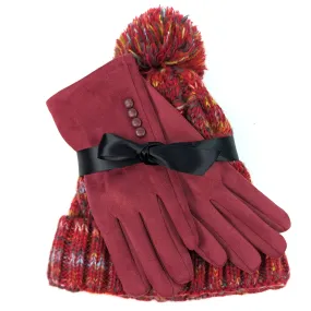 Ruby Red Hat & Glove Gift Set