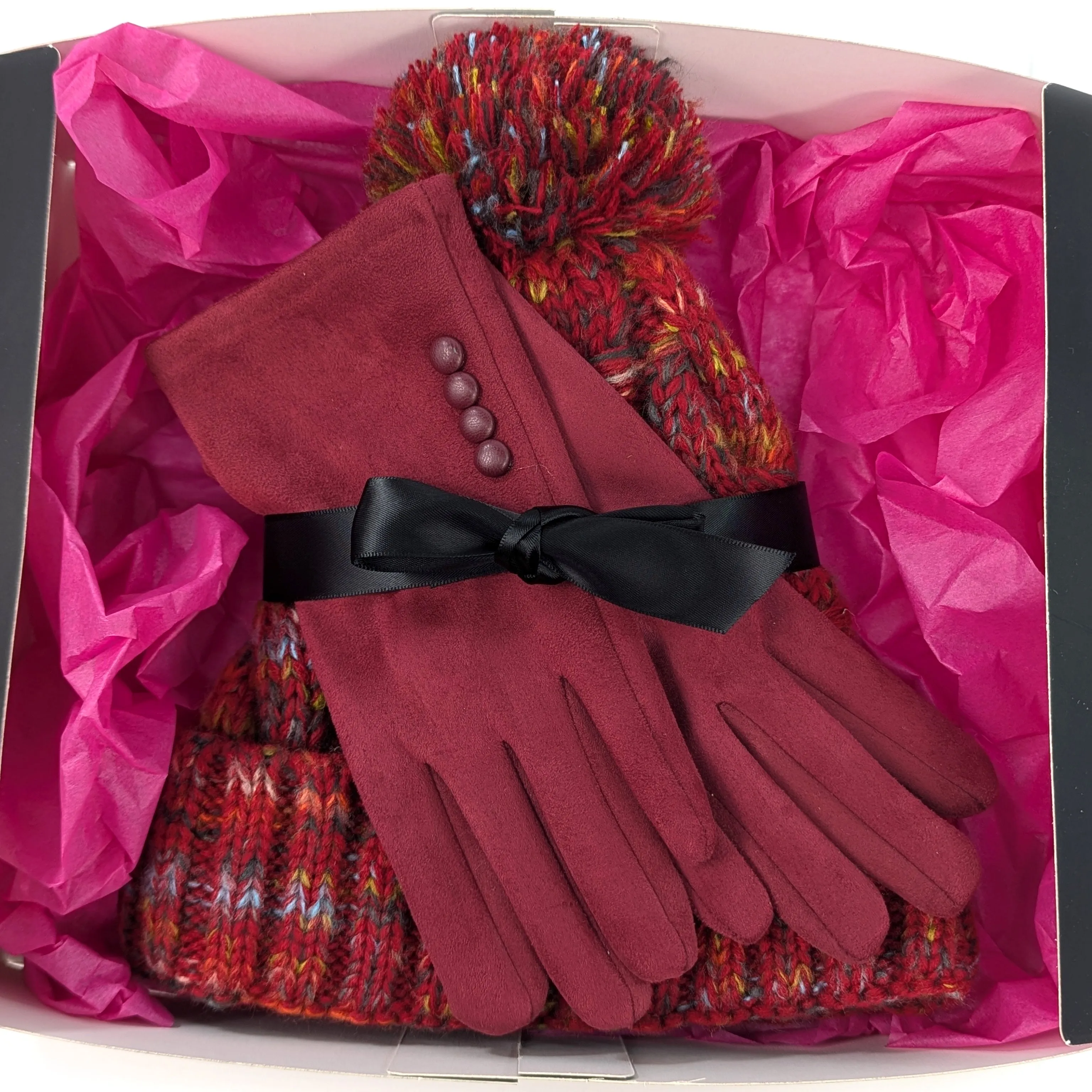 Ruby Red Hat & Glove Gift Set