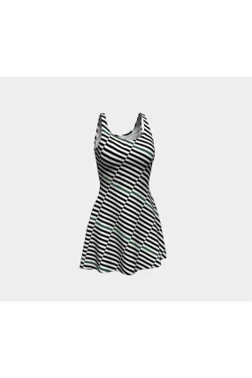 Running Bars Flare Dress