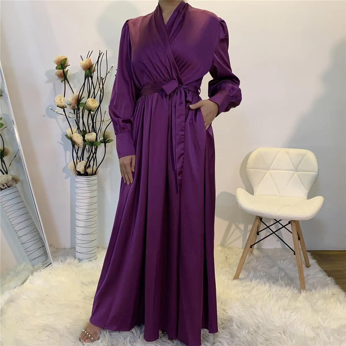 Satin Abaya Dress