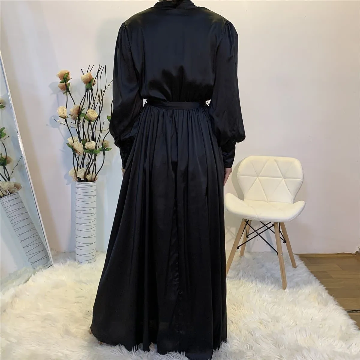 Satin Abaya Dress