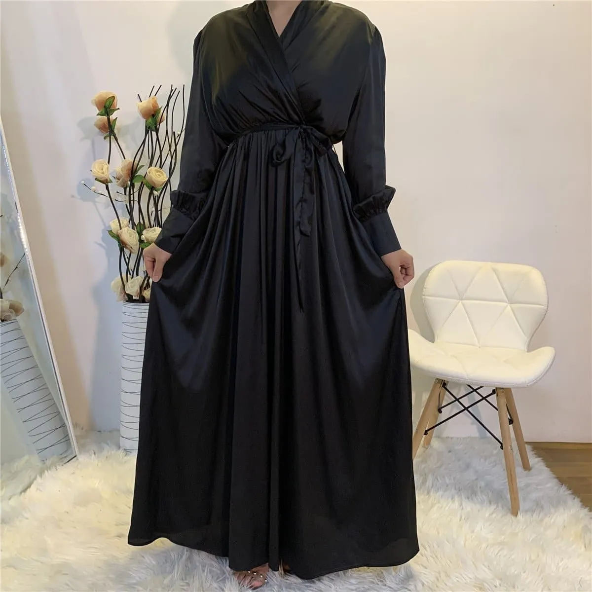 Satin Abaya Dress