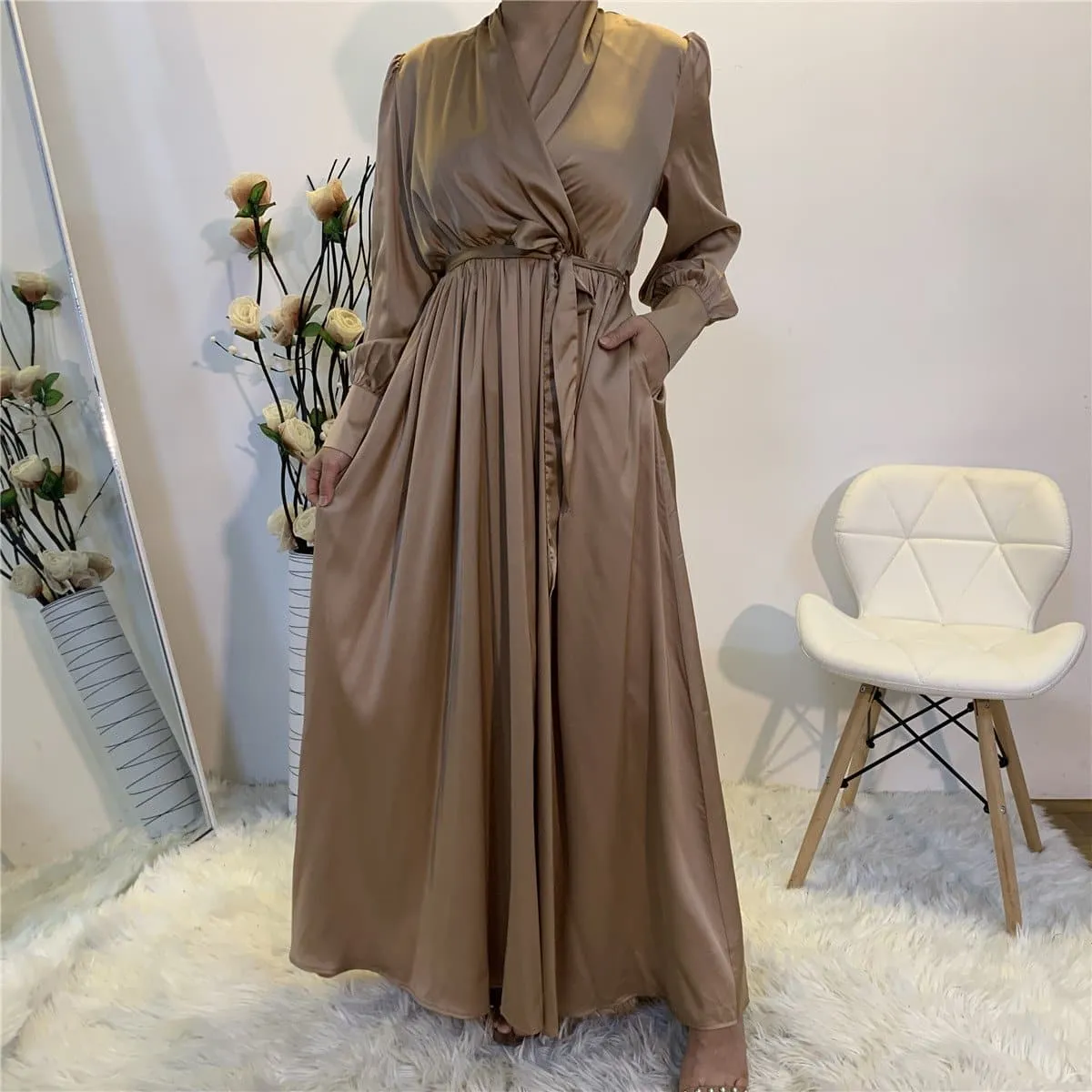 Satin Abaya Dress