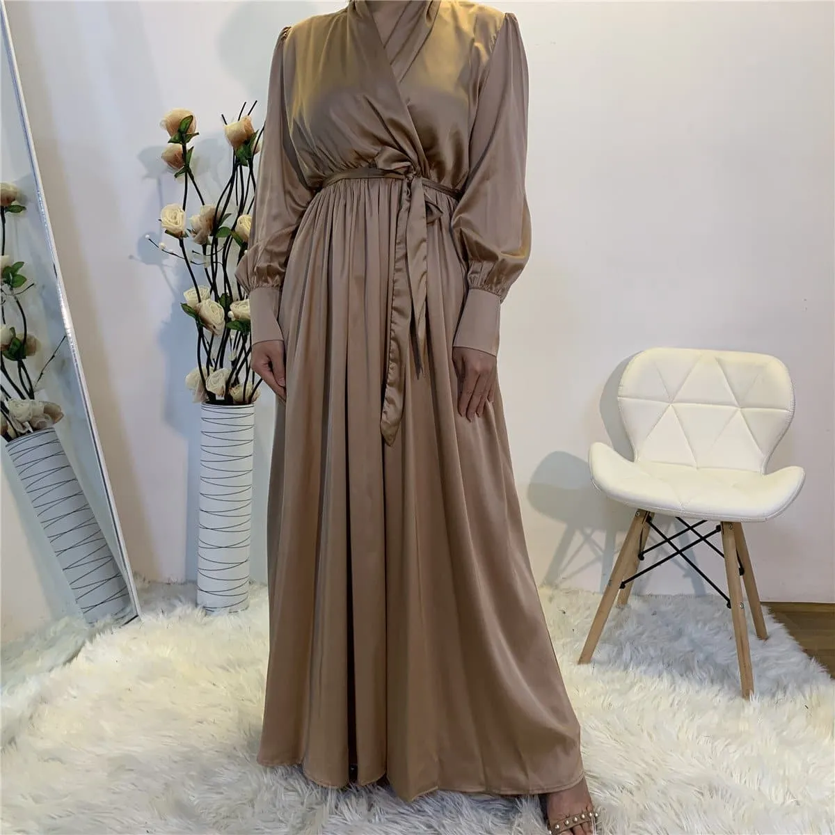 Satin Abaya Dress