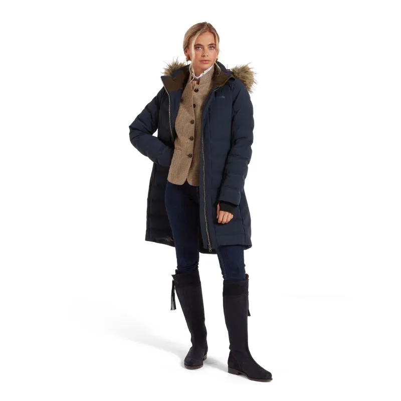 Schoffel Hurlingham Ladies Venturi Waterproof Down Coat - Carbon Navy