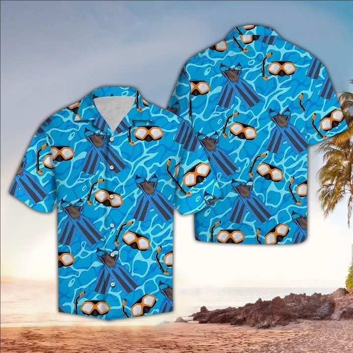 Scuba Hawaiian Shirt, Scuba Lover Gifts, Perfect Gift Ideas For Scuba Lover