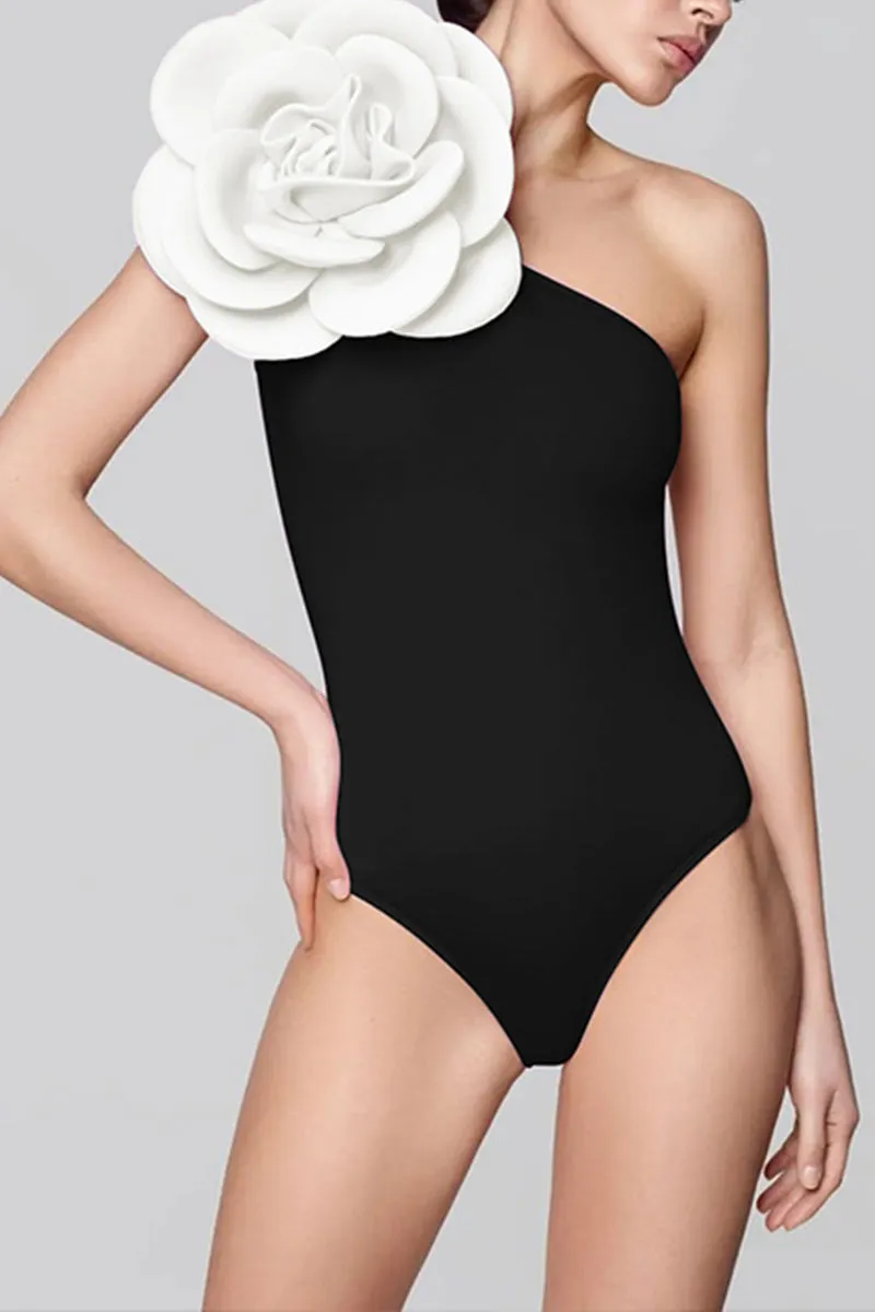 SD142 Big Flower One Piece Swimwear