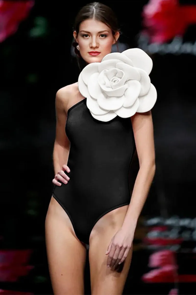 SD142 Big Flower One Piece Swimwear