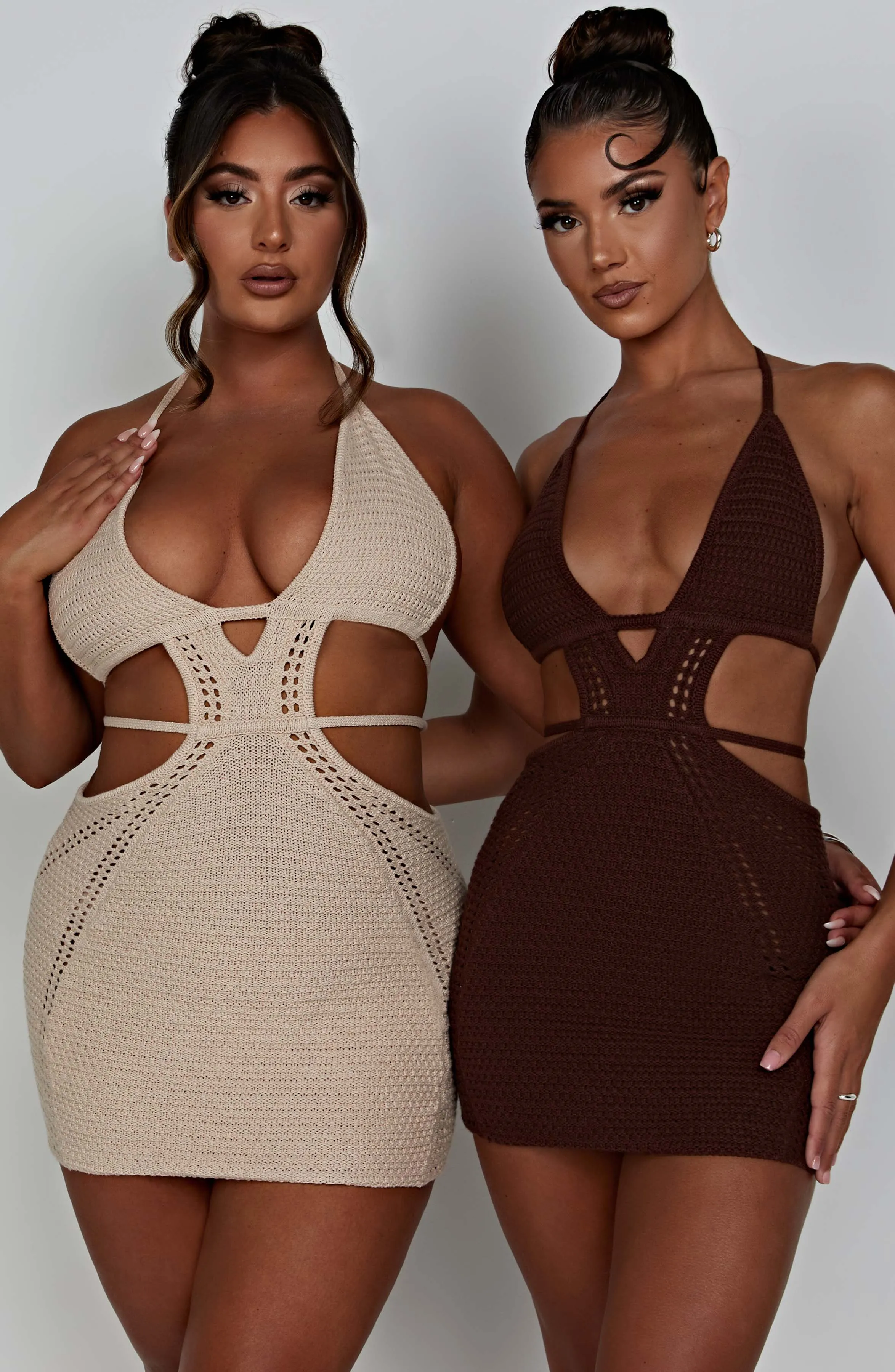 Selena Mini Dress - Chocolate