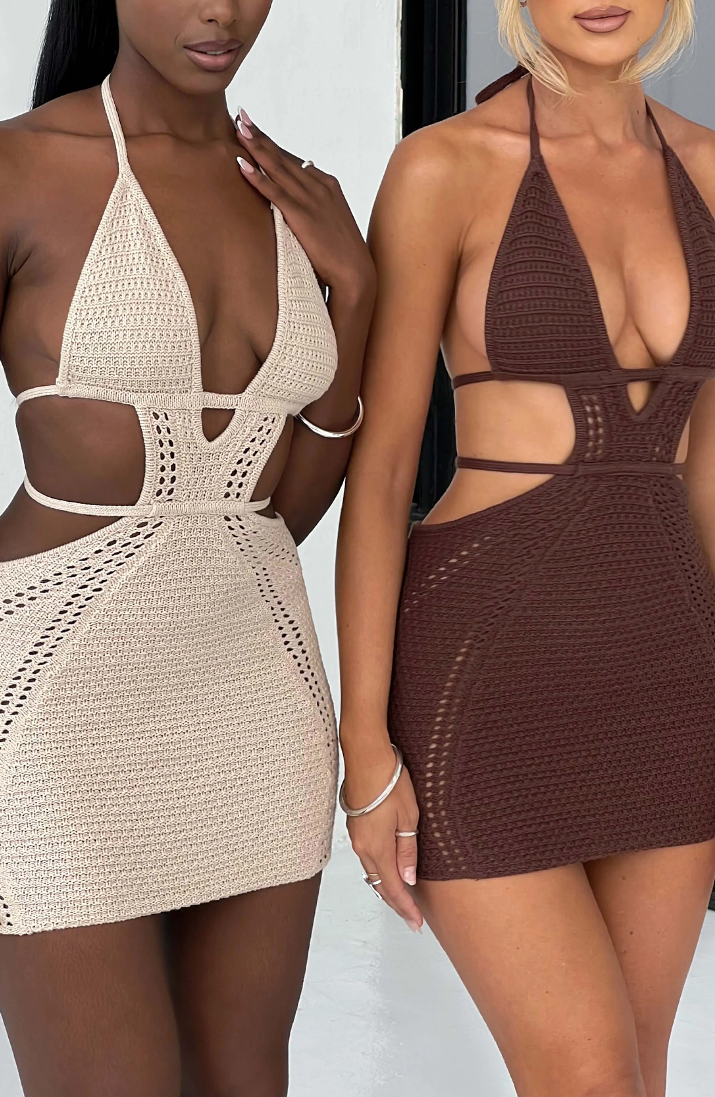 Selena Mini Dress - Chocolate