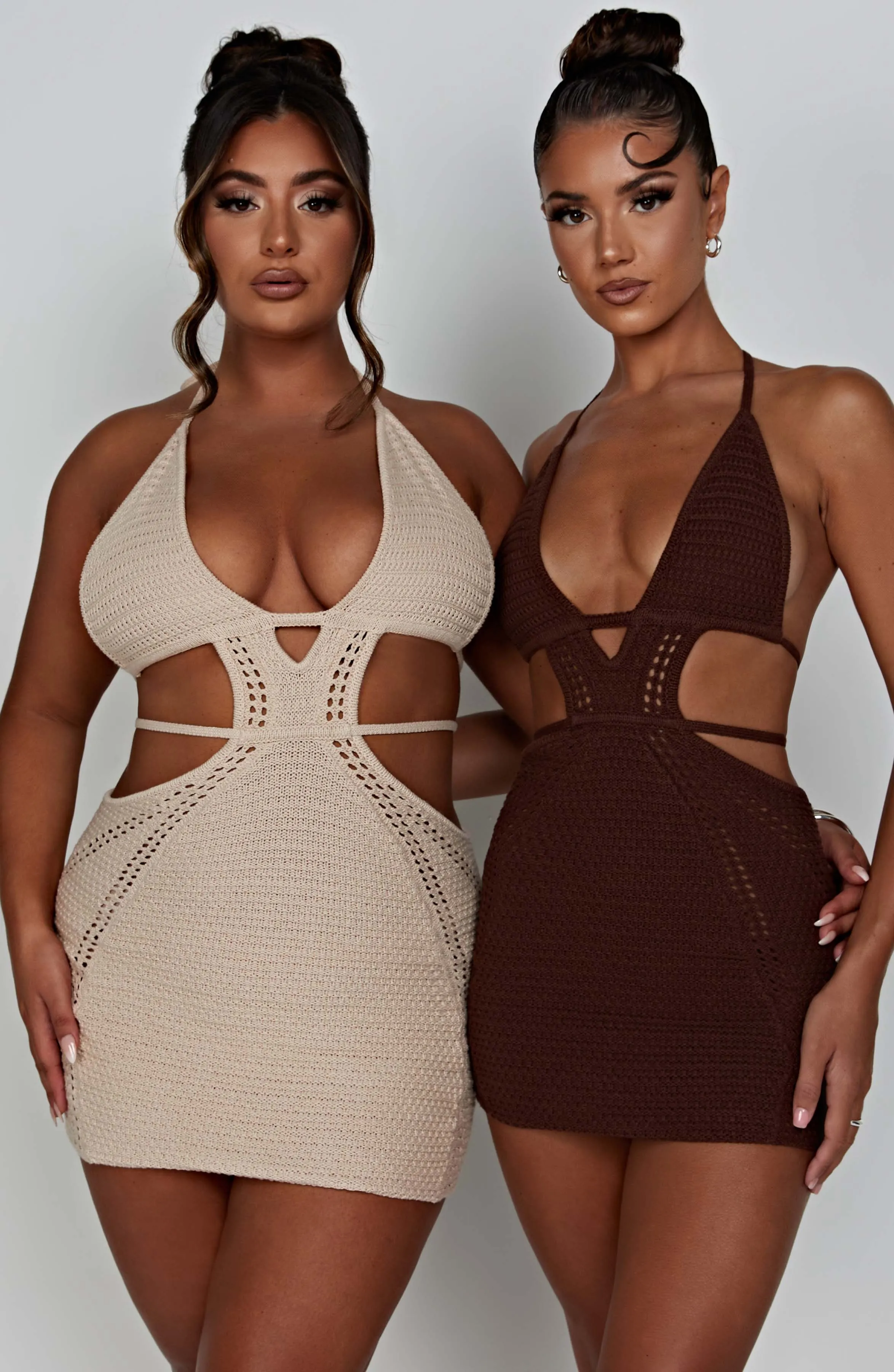 Selena Mini Dress - Chocolate