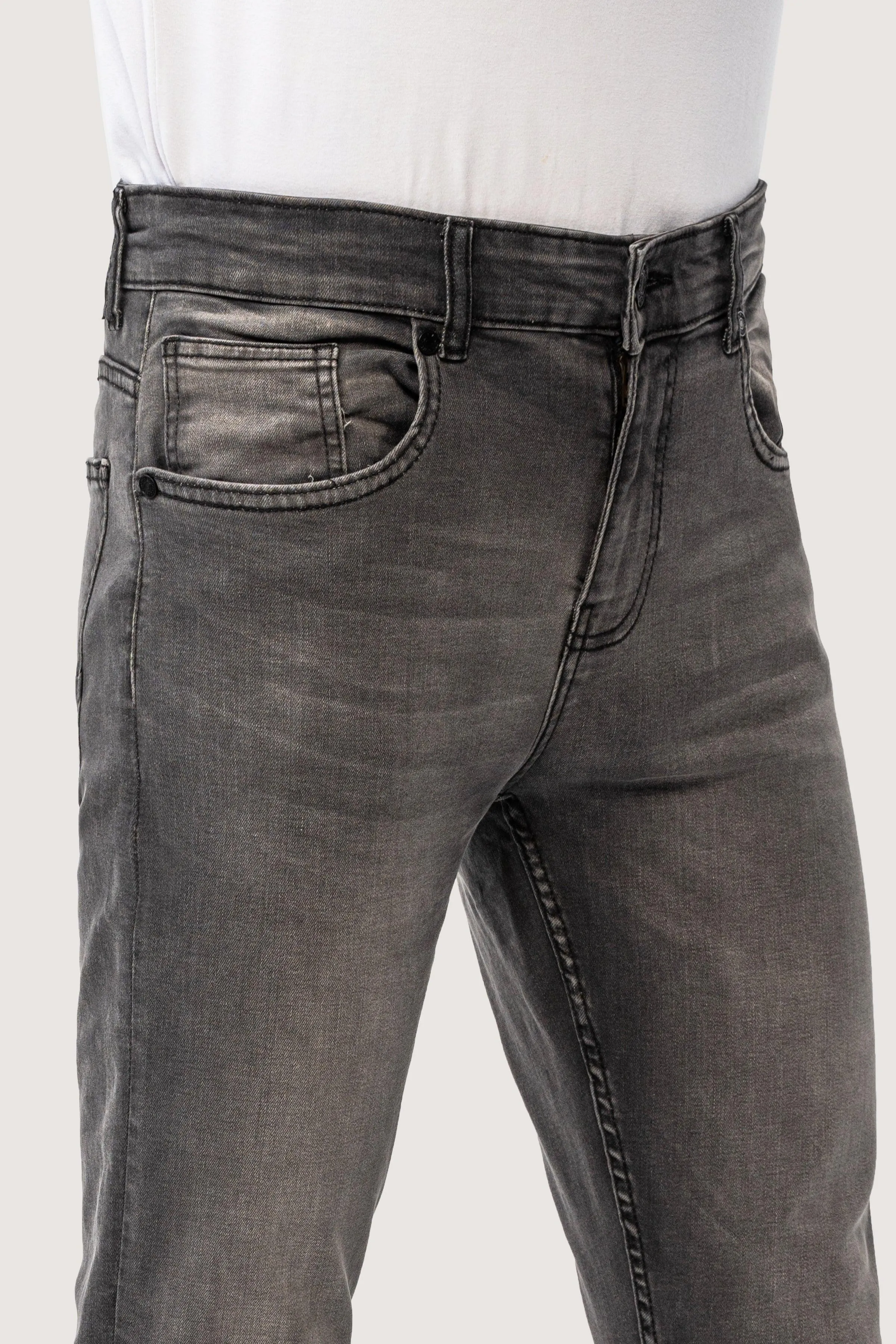 SKINNY LEG DENIM JEANS DARK GREY