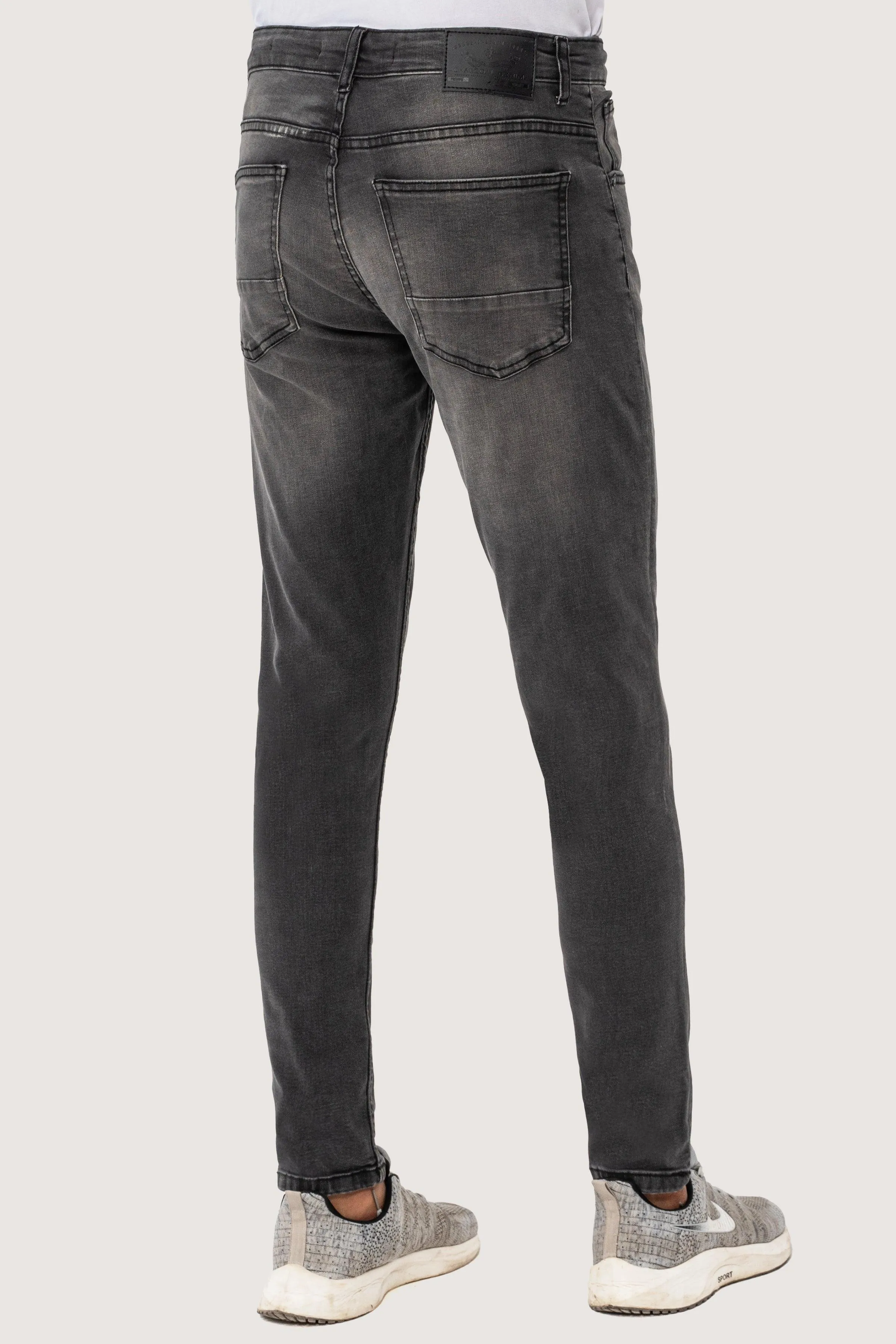 SKINNY LEG DENIM JEANS DARK GREY