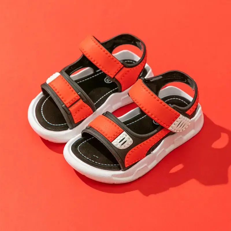 Summer Boys Leather Sport Soft Non-slip Casual  Sandals