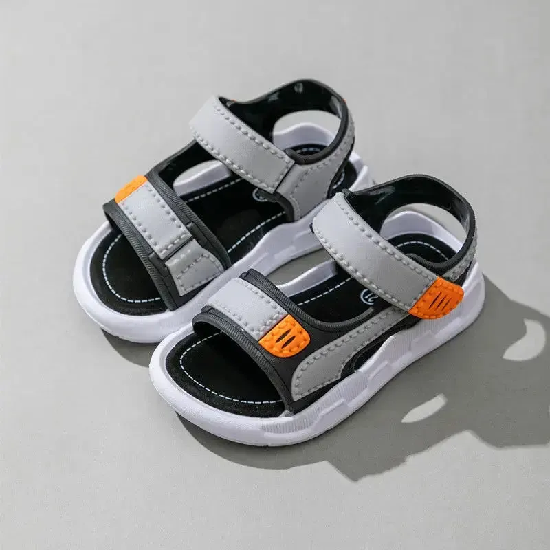 Summer Boys Leather Sport Soft Non-slip Casual  Sandals