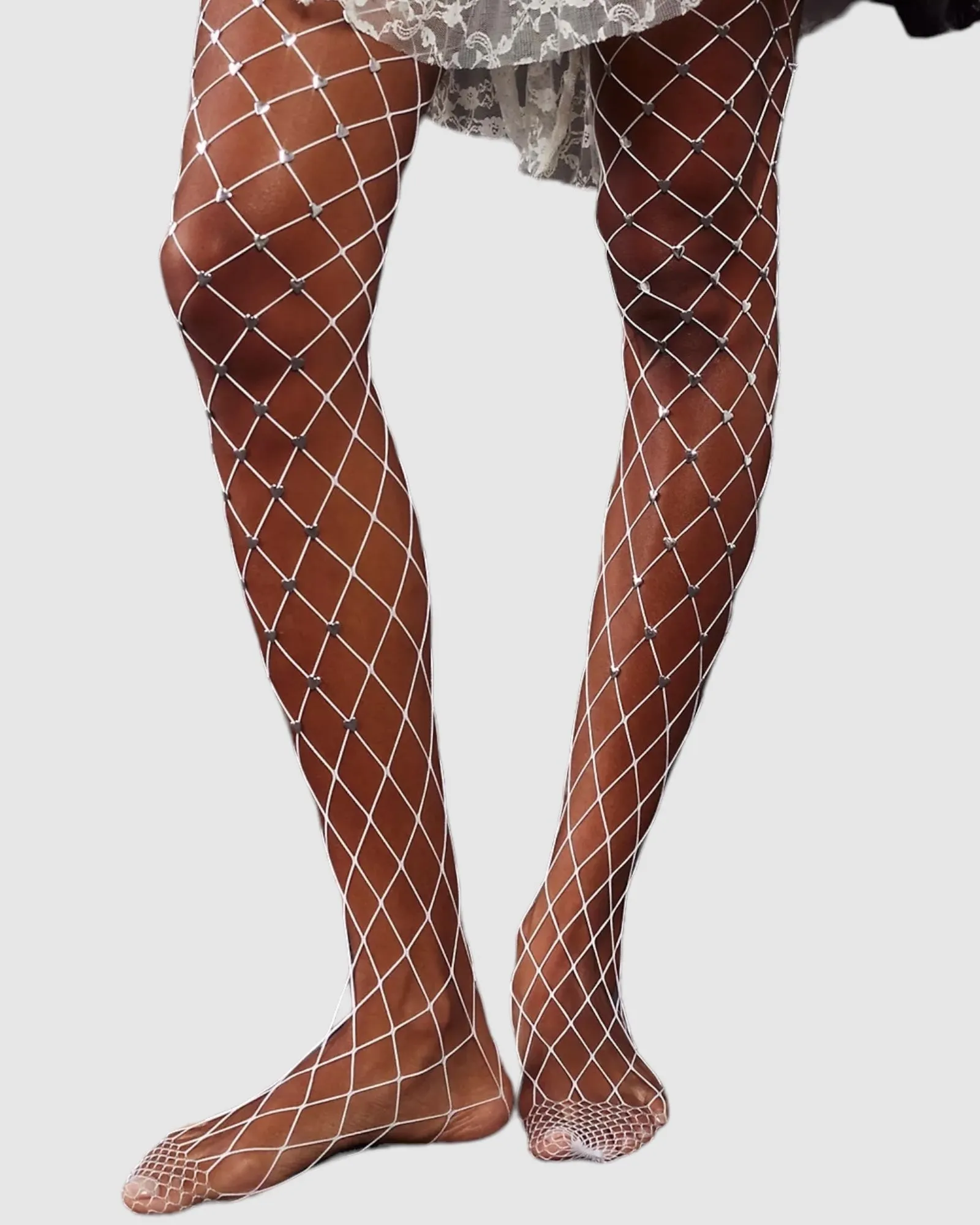 Sweet Heart Fishnet Tights