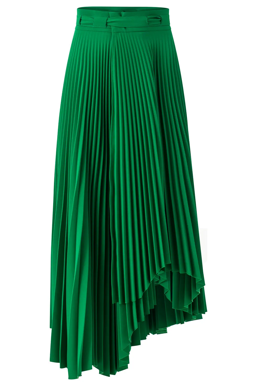 Tammarra Green ASYMMETRIC PLEATED LONG SKIRT