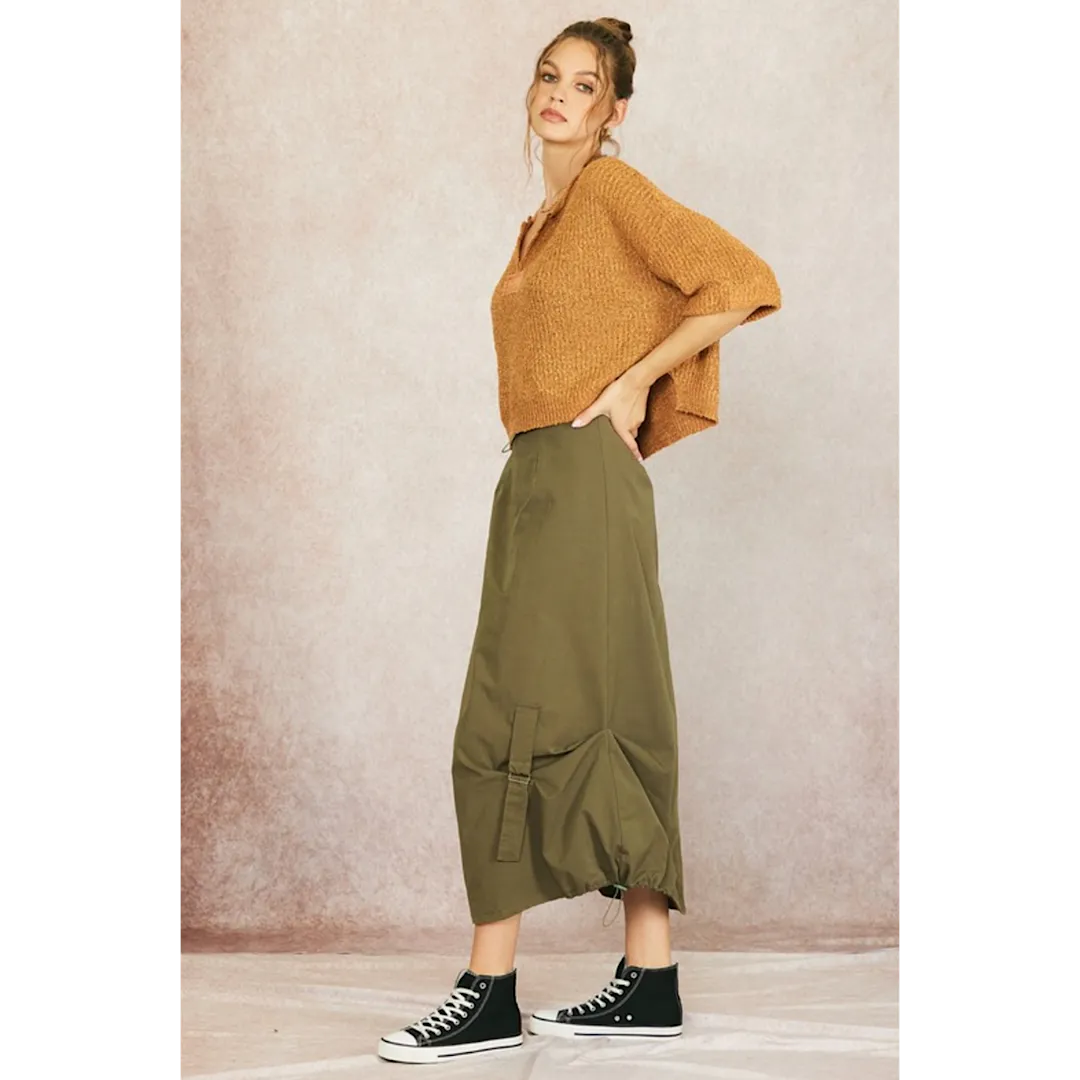 THE ASTRID CARGO MIDI SKIRT