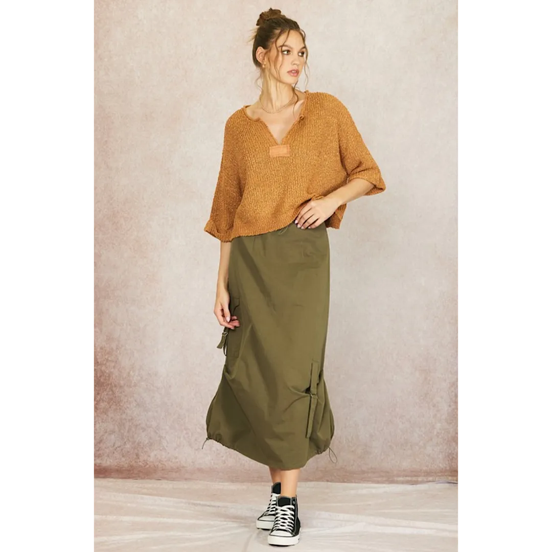 THE ASTRID CARGO MIDI SKIRT