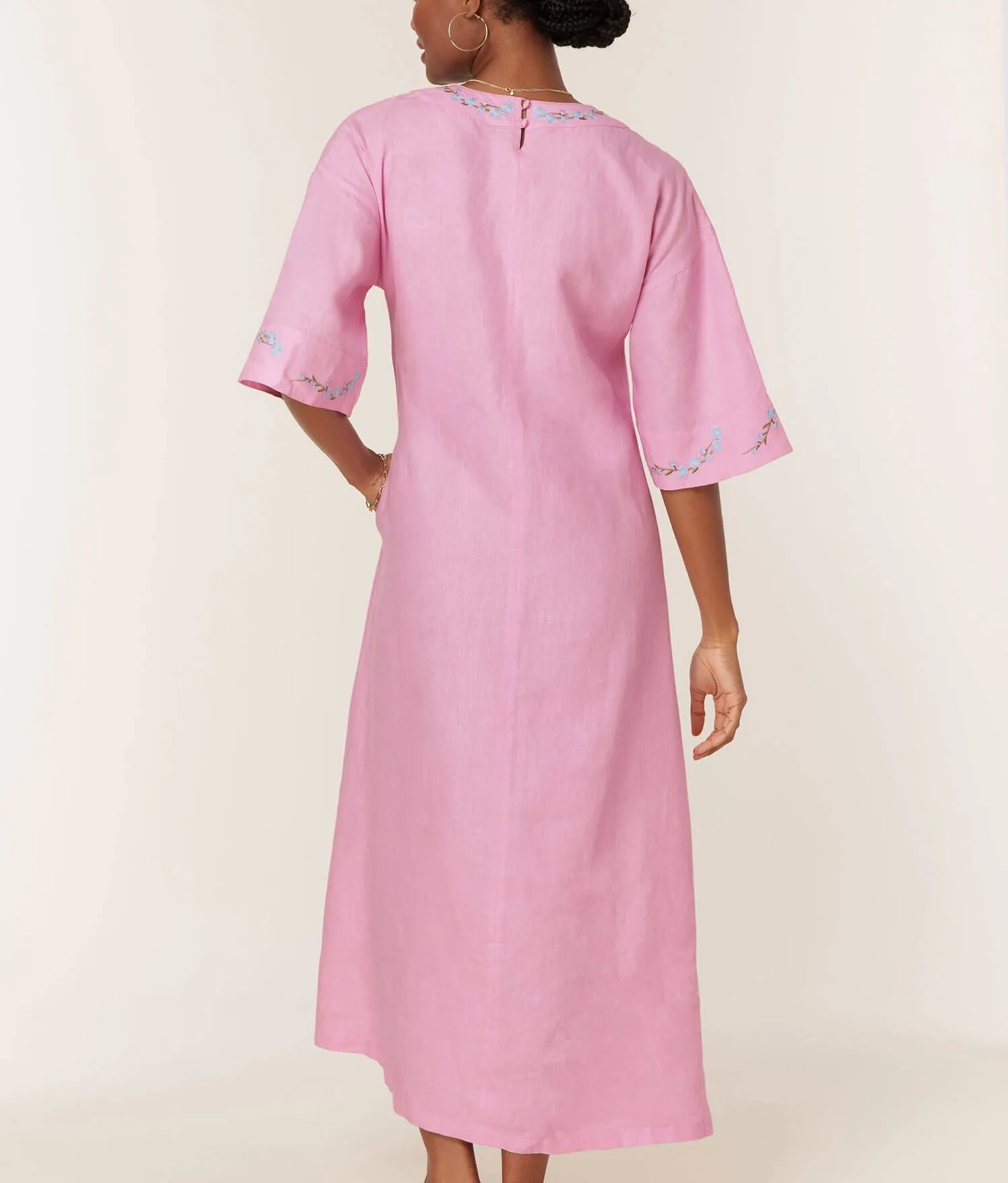 The Kepez Kaftan Dress - Linen - Aster