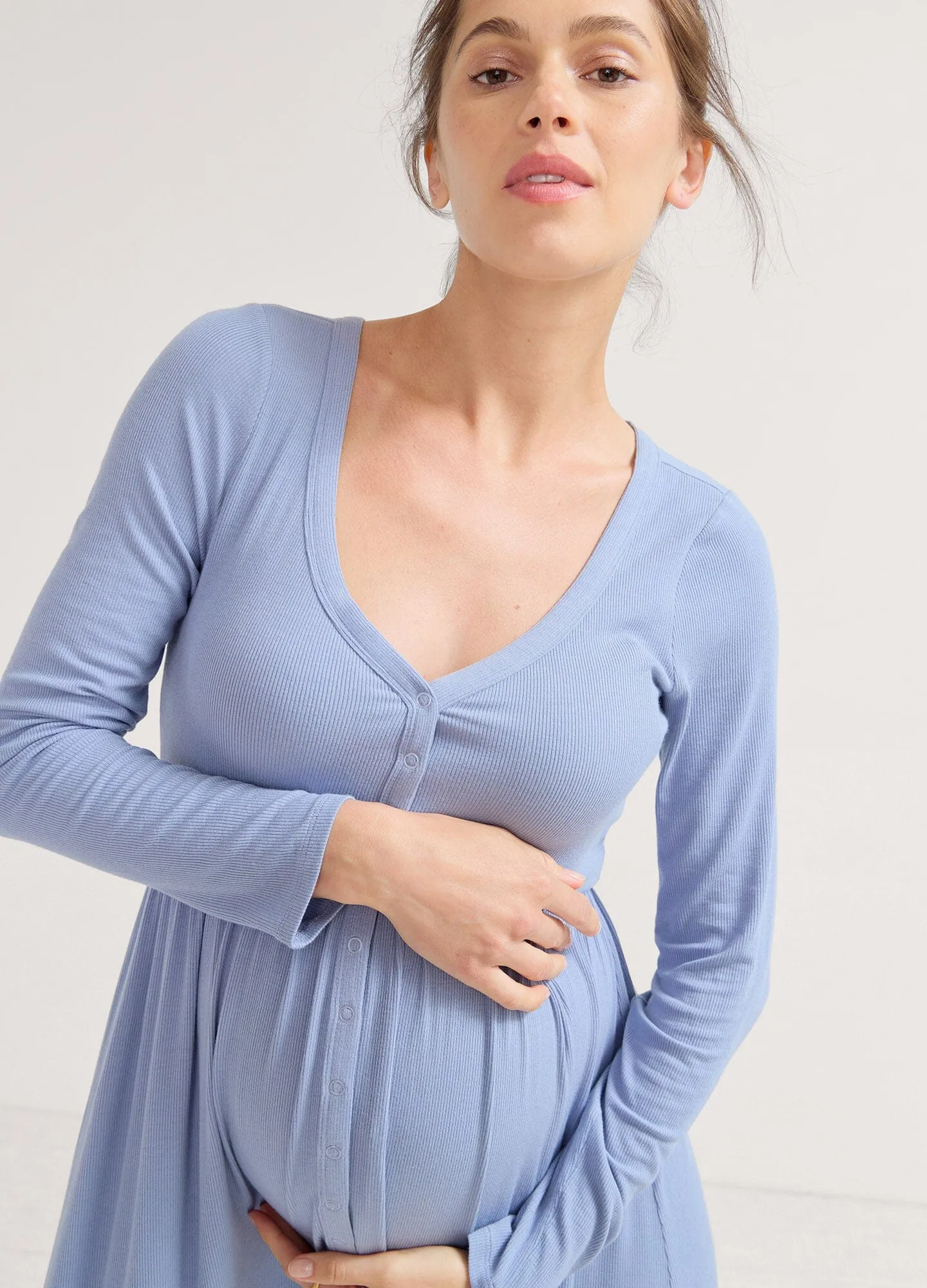 The Softest Rib Nursing Dress