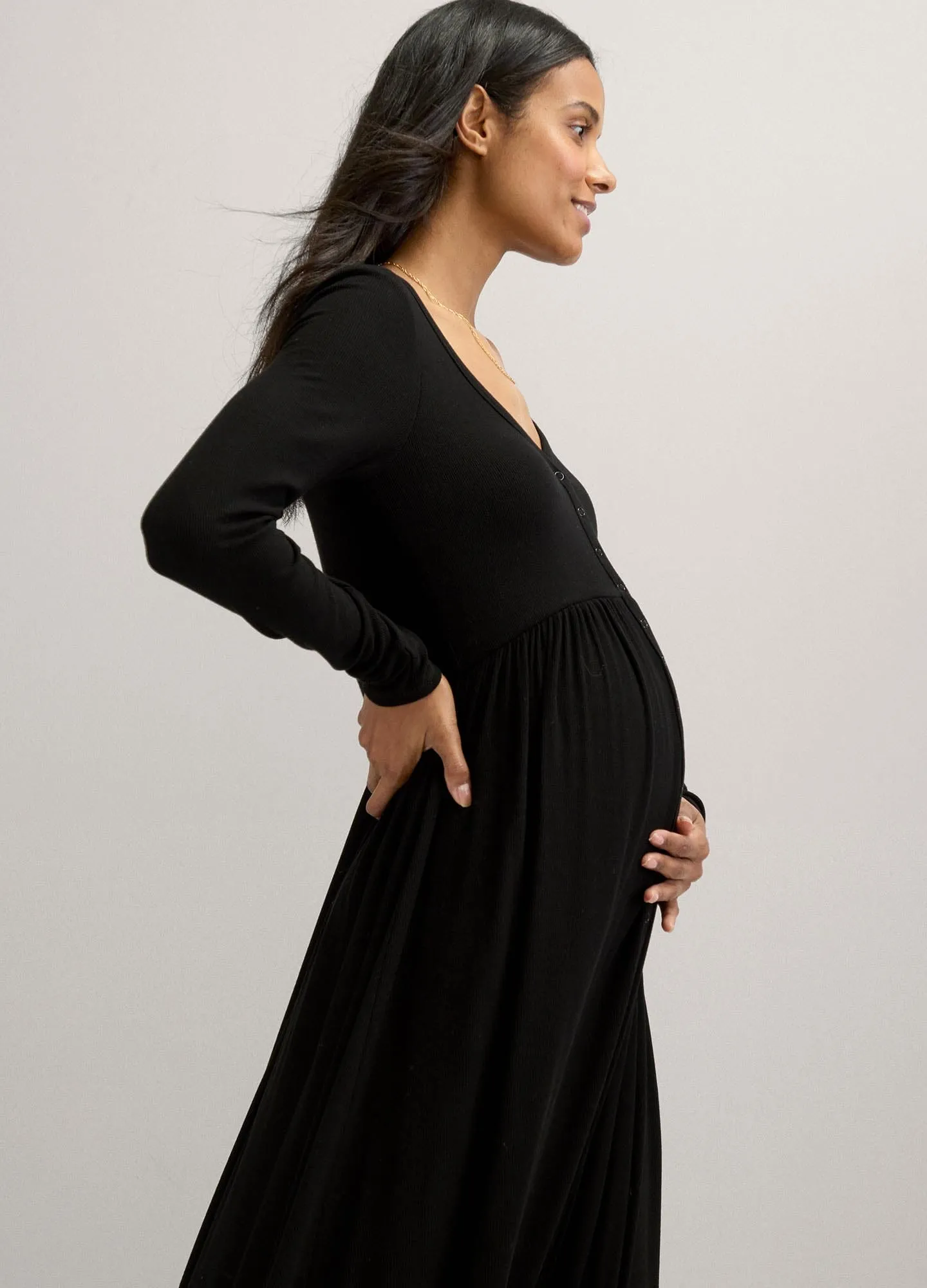 The Softest Rib Nursing Dress