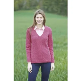 Toggi Ladies Opal V Neck Jumper Gerbera Pink