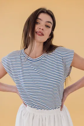 Top Aria Navy Stripes