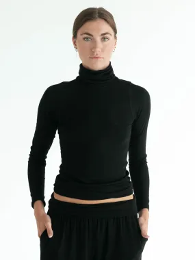 Turtleneck, Ribbed Black