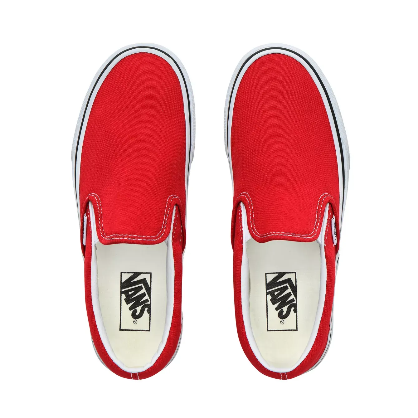 VANS CLASSIC SLIP ON - RACING RED/TRUE WHITE