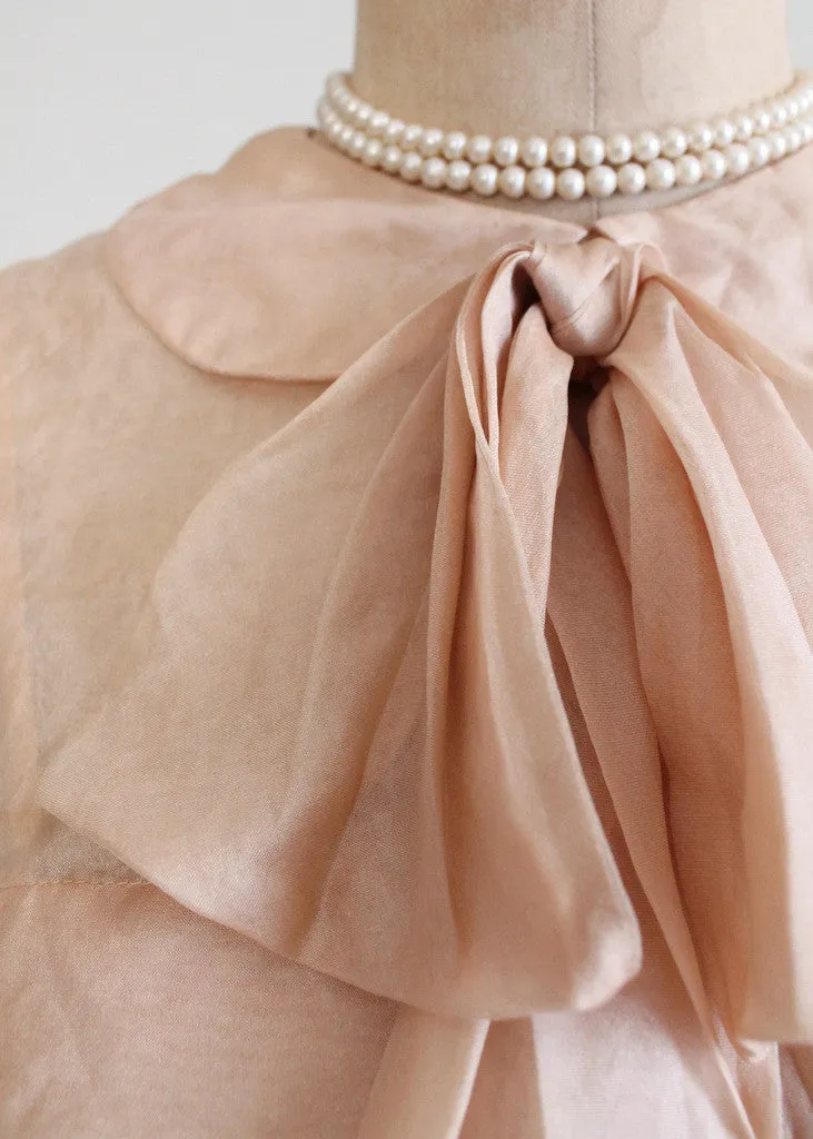 Vintage 1950s Sorbonne Silk Organza Dress