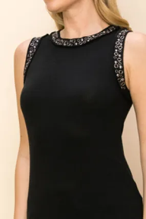 Vocal Plus Embellished Sleeveless Top