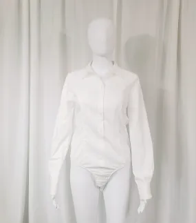 White Button Down Bodysuit