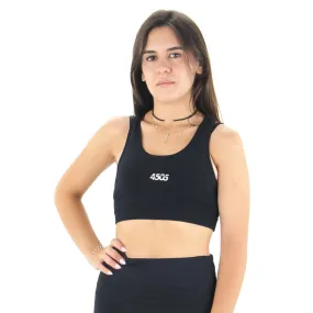 Women's Mesh Racer Back Sport Bra,Black