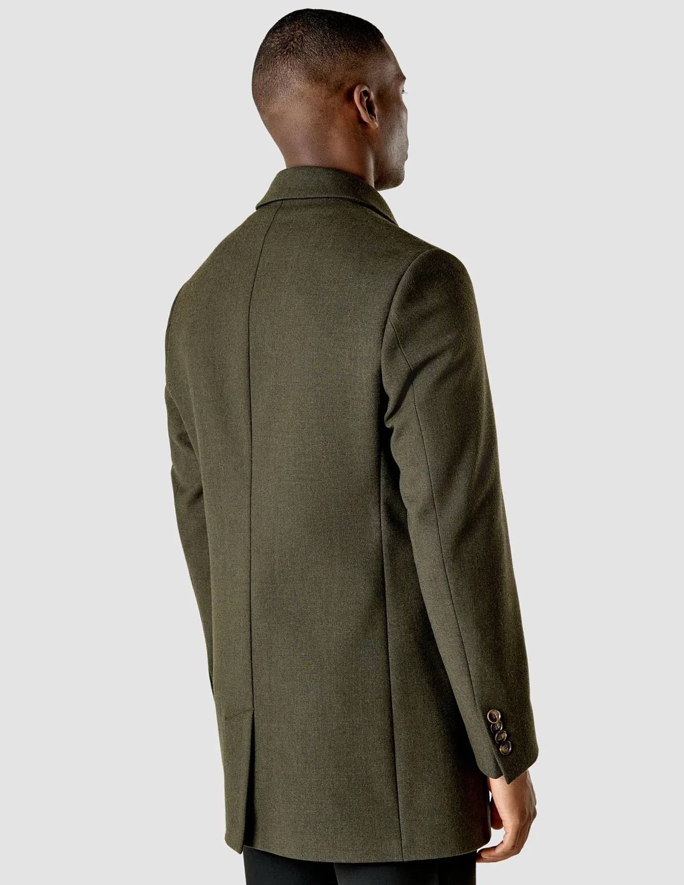 Wool Coat Green Melange