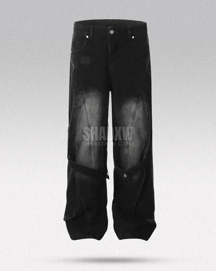 Y2K Black Baggy Jeans Men