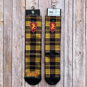 Yellow and Black Plaid Sublimated Socks