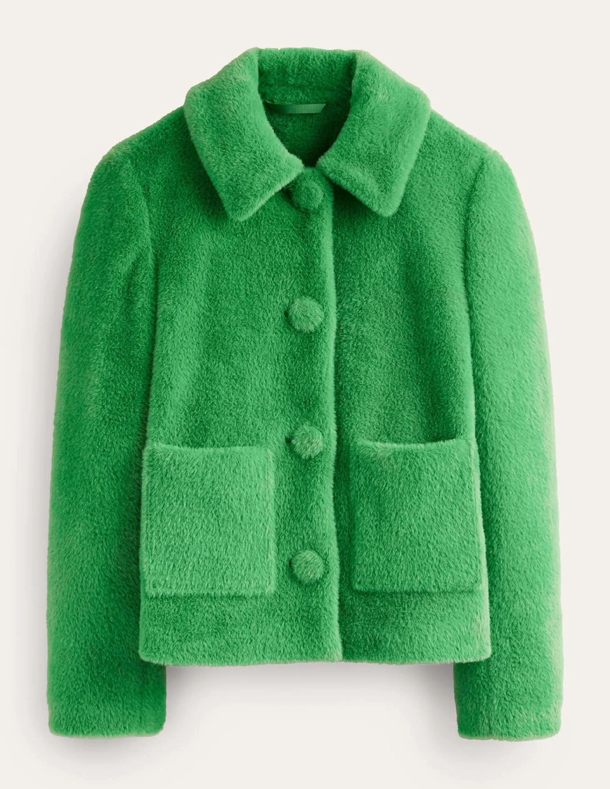 York Faux-Fur Coat-Veridian Green