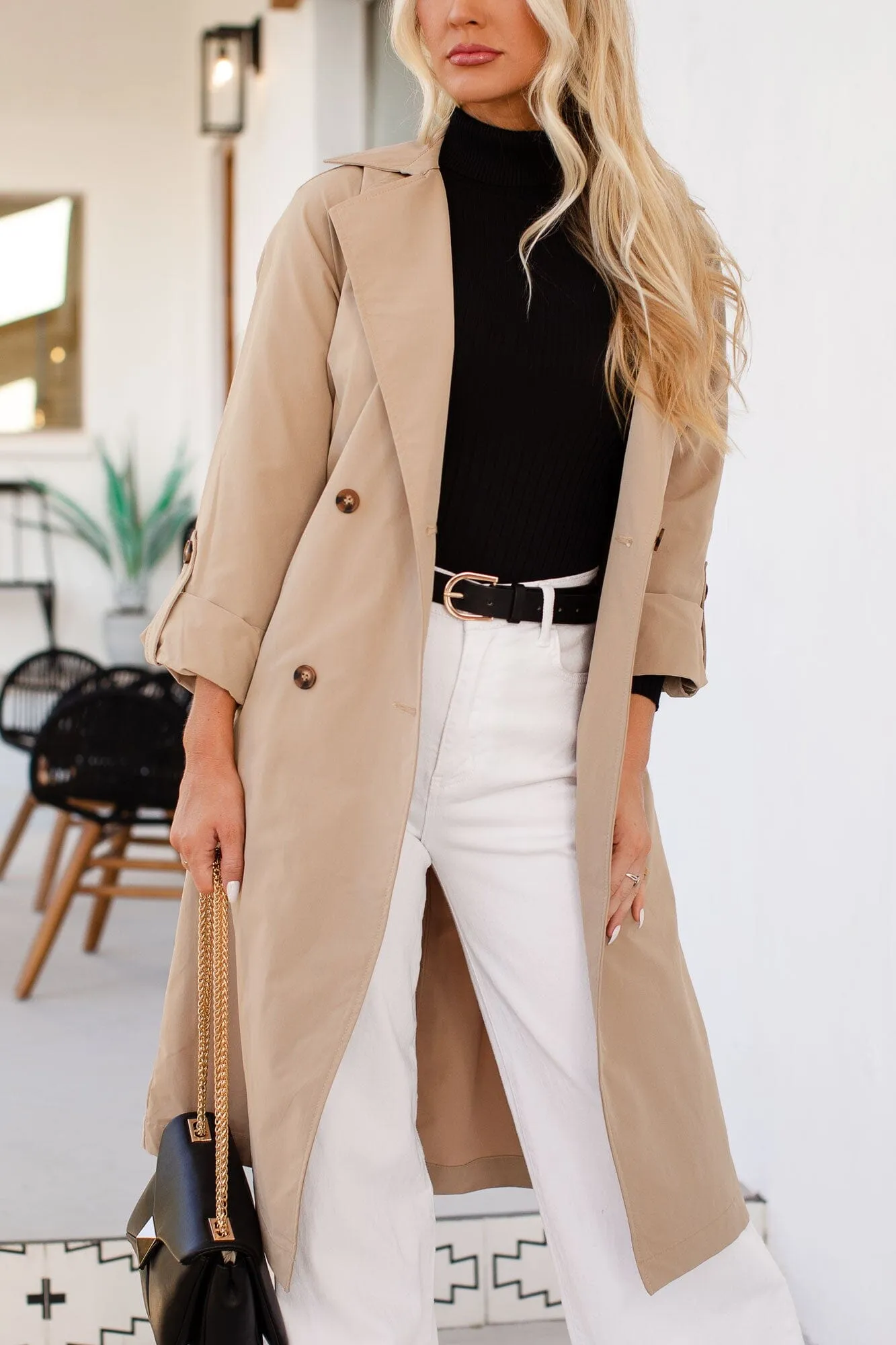 Yvette Khaki Trench Coat